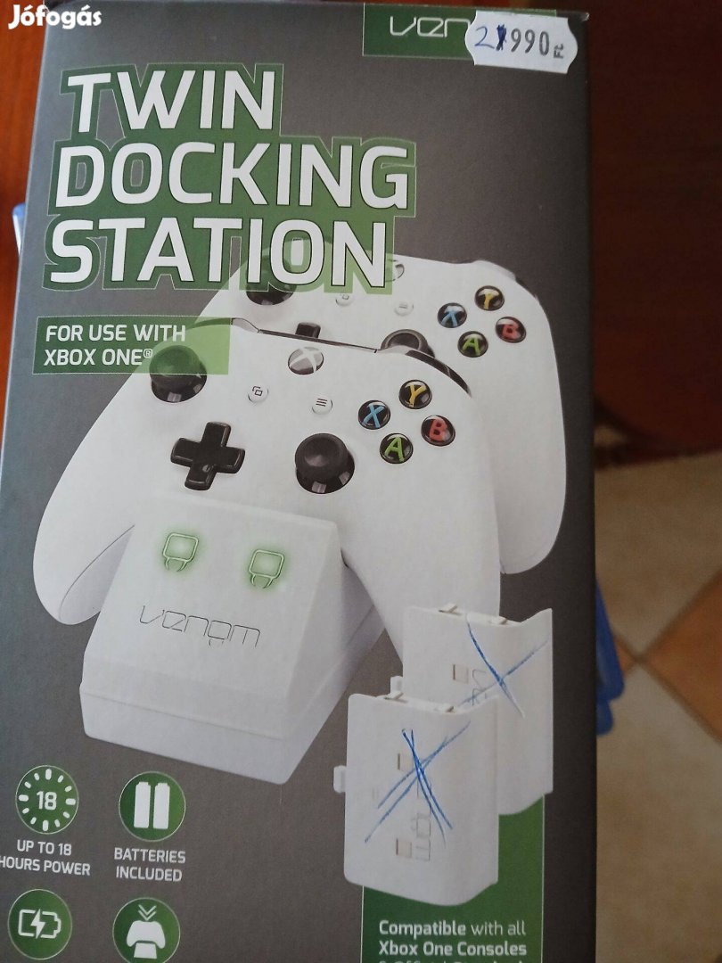 Akció 32. Xbox One Venom Fehér Controller Töltőállomás aksi