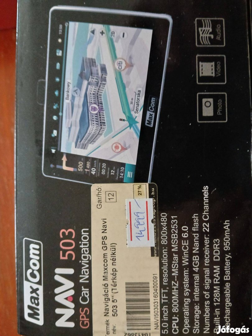 Akció 78. Maxcom Navi 503 GPS Car Navigation Új Termék