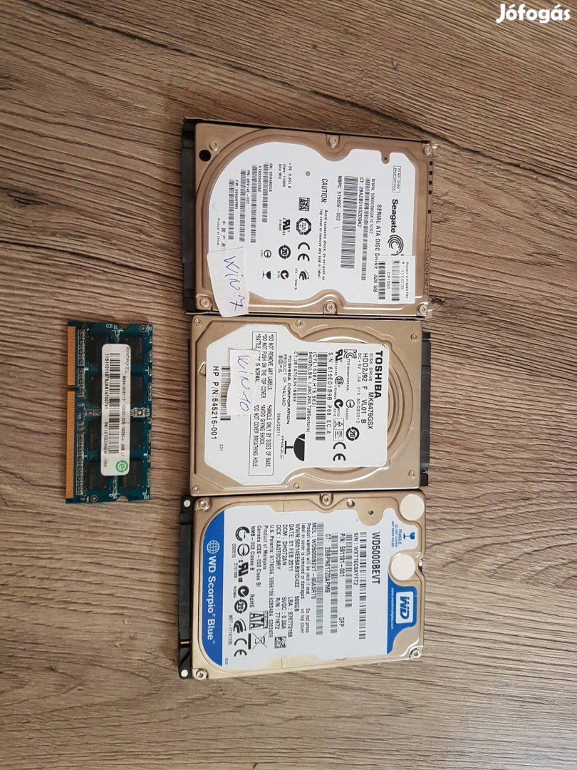 Akció Laptop HDD -K és Memoria eladó Pécsett 