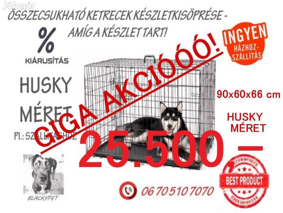 Akció Összecsukható 90x60x66cm ketrec Országos Szállítással is