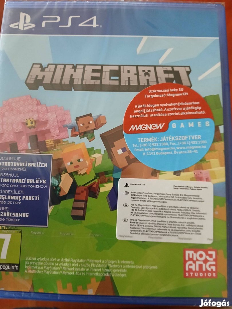 Akció Ps4 Eredeti Játék : 180. Minecraft + 700 Token Új Bontatlan