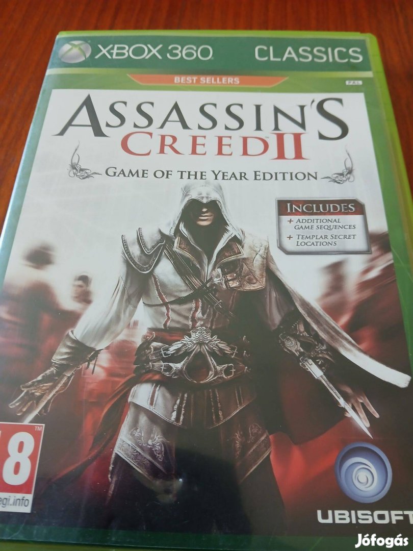 Akció Xbox 360 Eredeti Játék 6. Assassins Creed 2