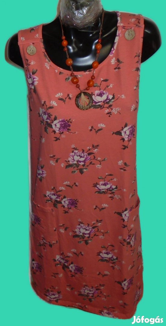 Akció! Boysen's moletti virágos csinos pamut ruha címkés! XL