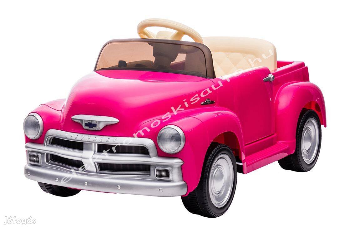 Akció! Egyszemélyes Chevrolet 3100 Pickup pink elektromos kisautó