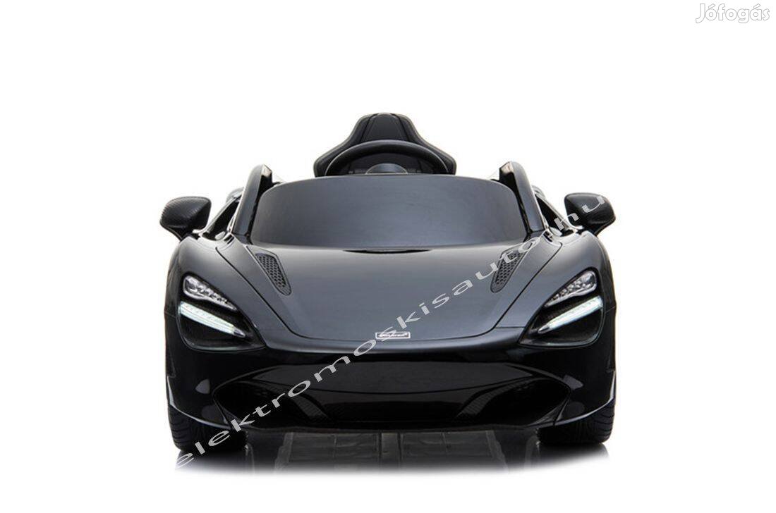 Akció! Egyszemélyes Mclaren 720S 12V fekete eredeti elektromos kisautó