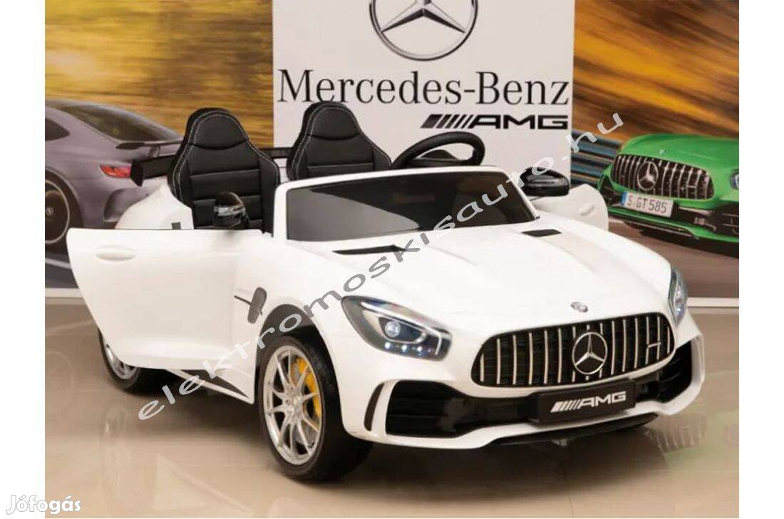 Akció! Elektromos kisautó - Mercedes AMG GT R 12V fehér 2 személyes