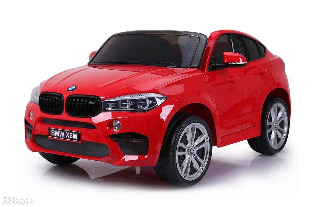 Akció! Eredeti licence BMW X6M 12V piros 2személyes elektromos kisautó