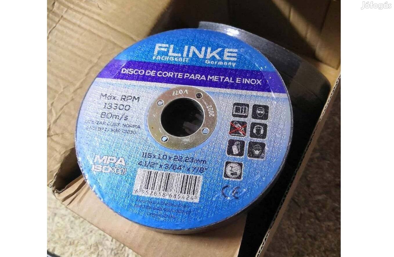 Akció! Flinke 115-ös inox fémvágó korong 1mm Minőségi termék!