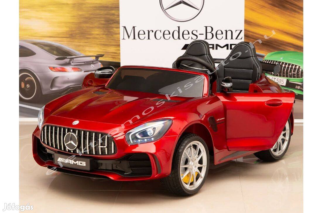 Akció! Kétszemélyes Mercedes AMG GT R lakk bordó elektromos kisautó