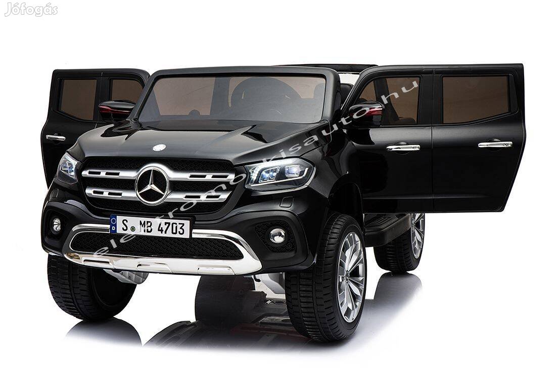 Akció! Kétszemélyes Mercedes Benz X Class fekete elektromos kisautó