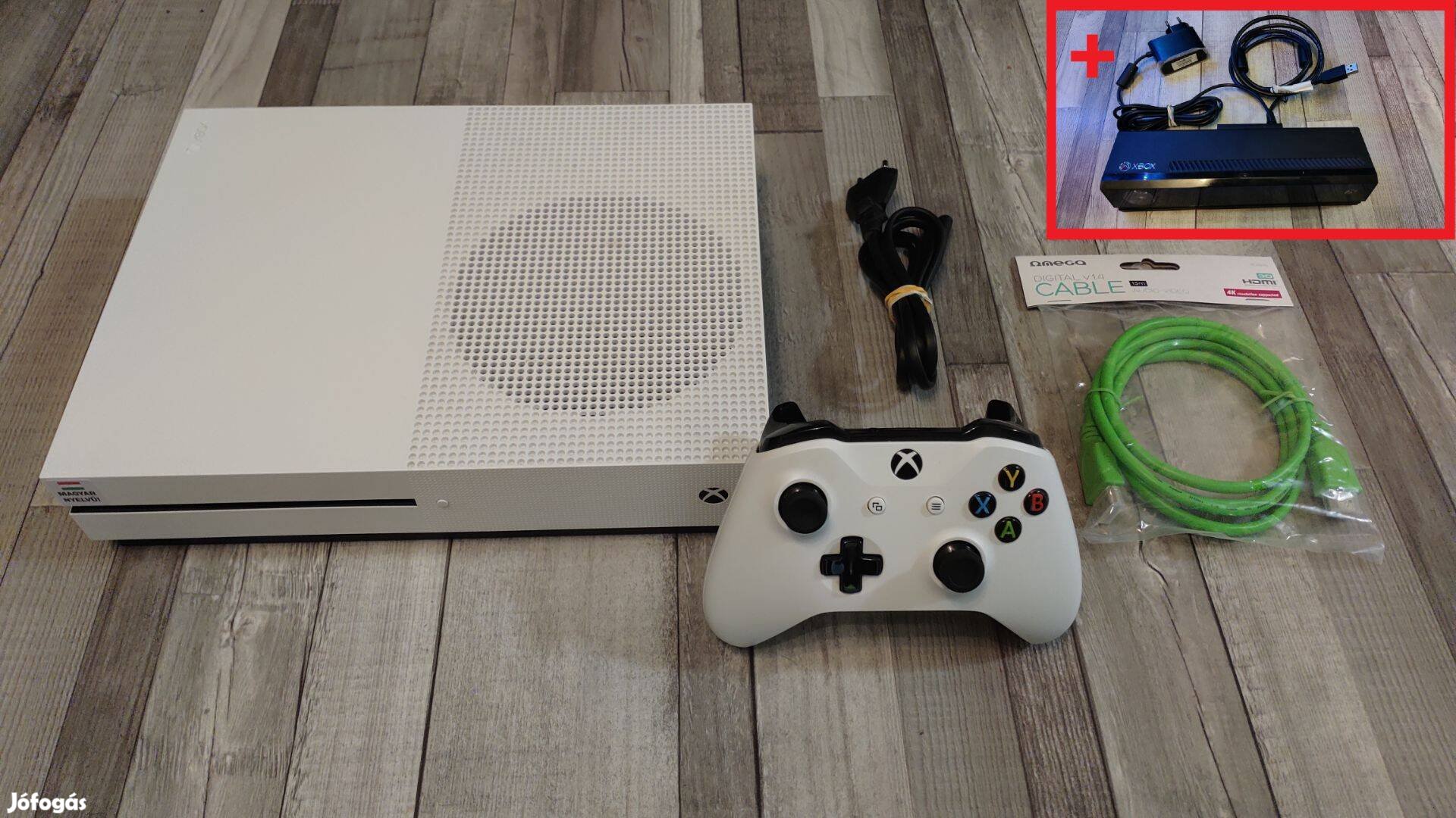 Akció! Kinect+Magyar Menüs Xbox One S 1Tb Konzol +Ajándék Játék!