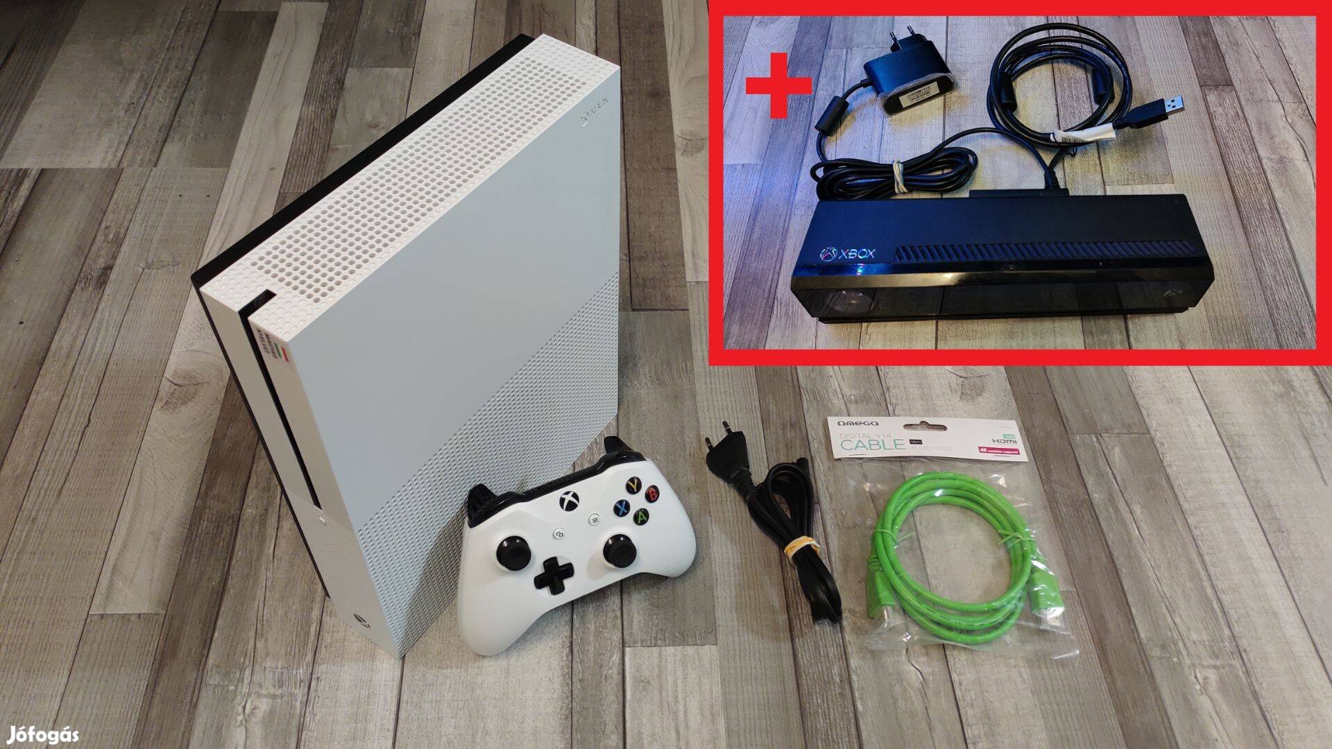 Akció! Kinect + Magyar Menüs Xbox One S 500Gb Konzol +Ajándék Játék!