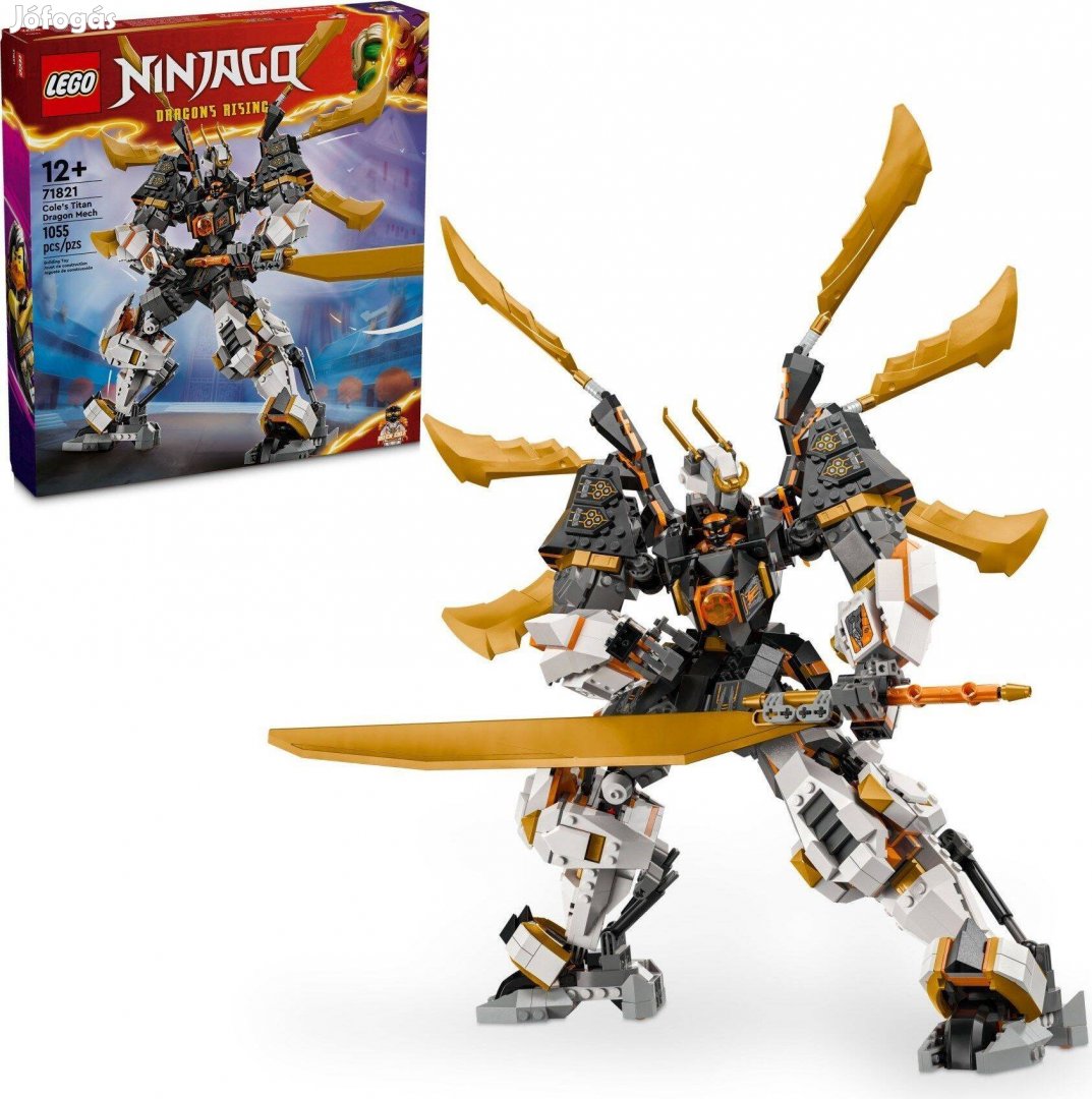 Akció! Lego Ninjago 71821 Cole titánsárkány-robotja