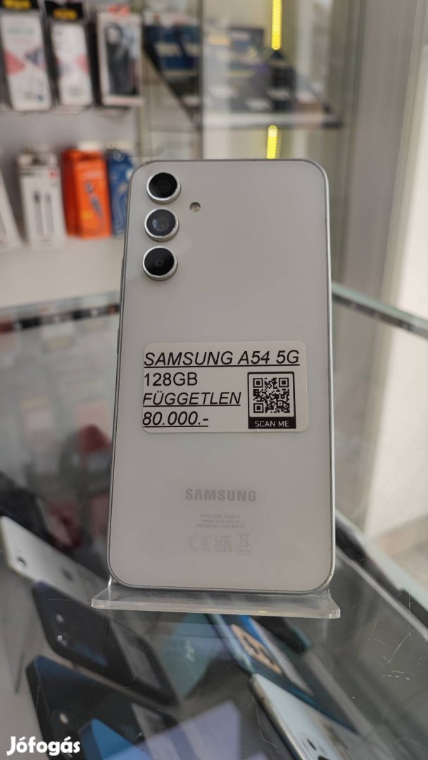 Akció! Samsung A54 5G 128GB Kártyafüggetlen + Gyárifólia