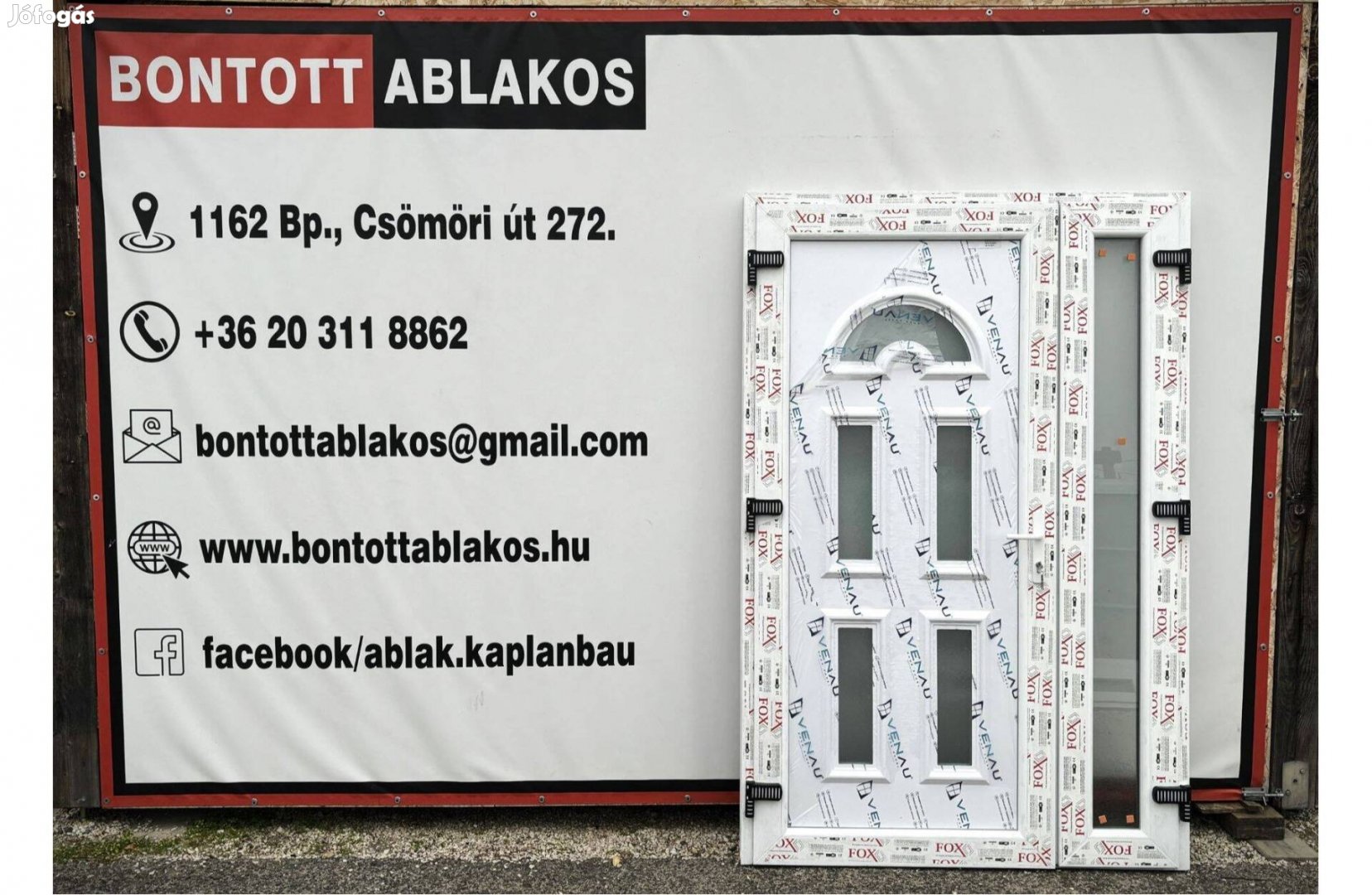 Akció! Új kétszárnyú (dupla) bejárati ajtó 135x205 cm