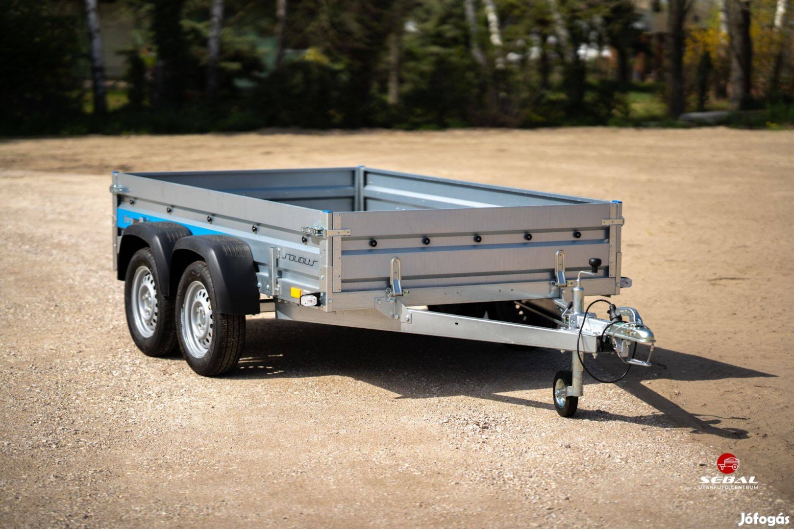Akció - új 2 tengelyes - 263x150cm-es utánfutó - bruttó