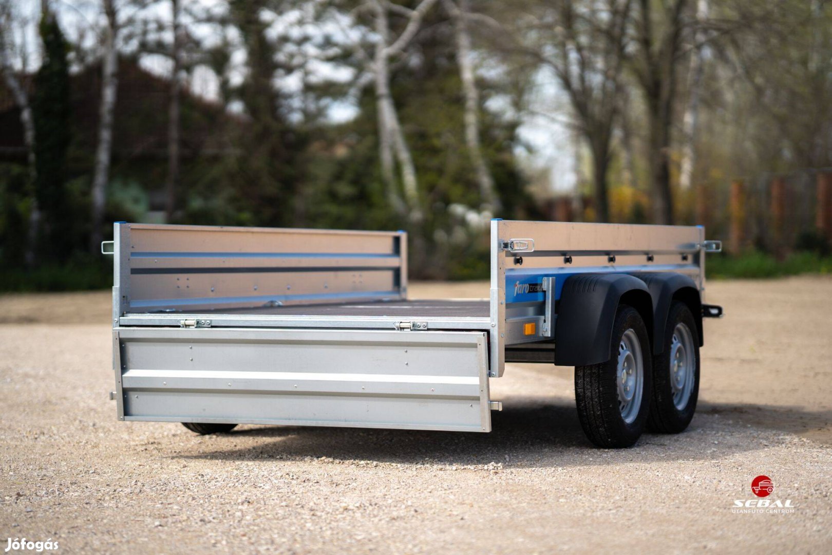 Akciós 2 tengelyes utánfutó 263x150cm most bruttó 645.000 Ft