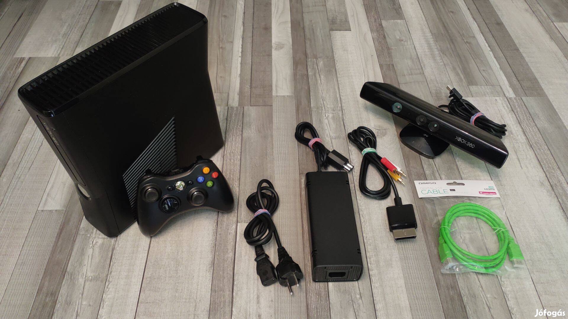 Akciós! Kinect + Xbox 360 S Slim 4gb Konzol +Ajándék Játék!