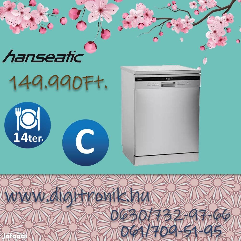 Akciós szabadon álló mosogatógép Hanseacit HG6085C14T7635EI