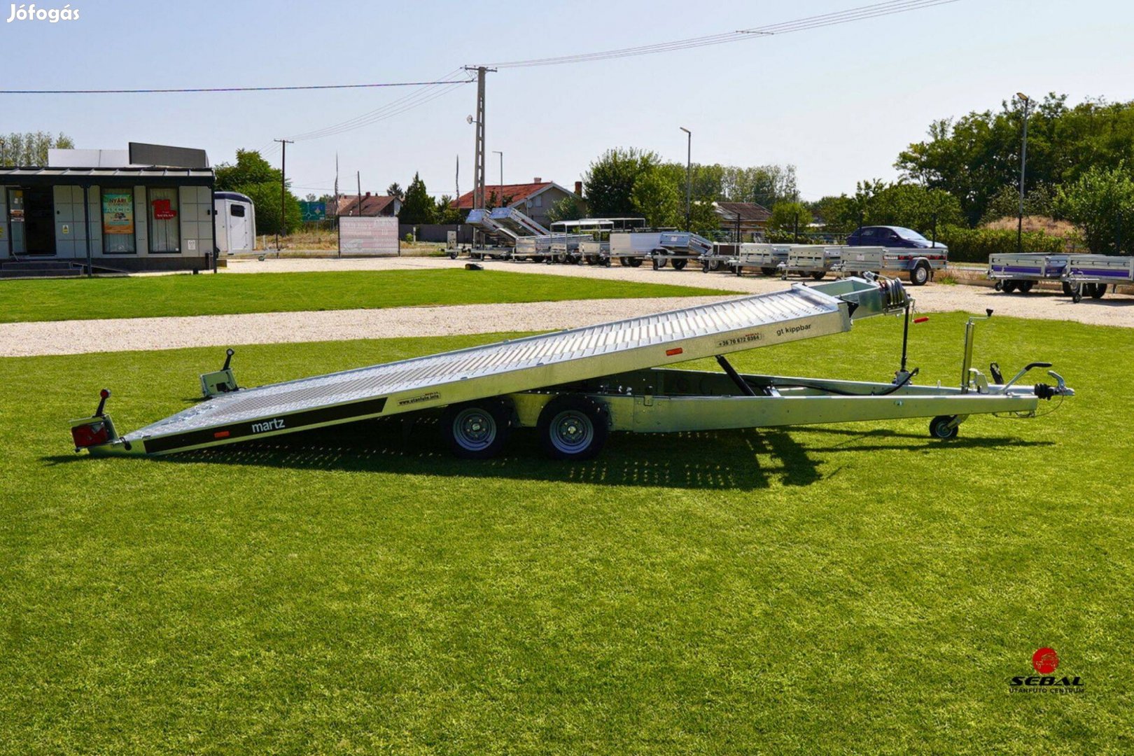 Akciós új 3000kg-os billenős autószállító utánfutó csak 2.690.000 Ft