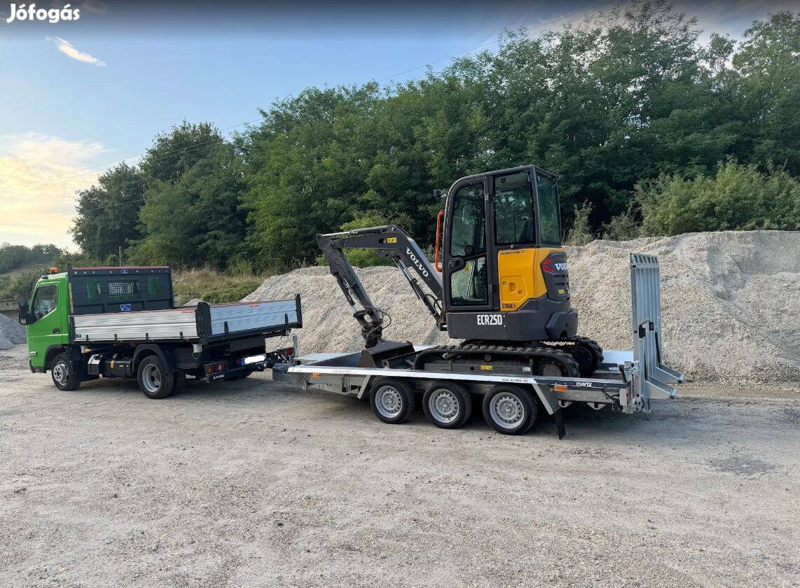 Akciós új 3500kg-os Martz gépszállító utánfutó bruttó 2.690.000 Ft