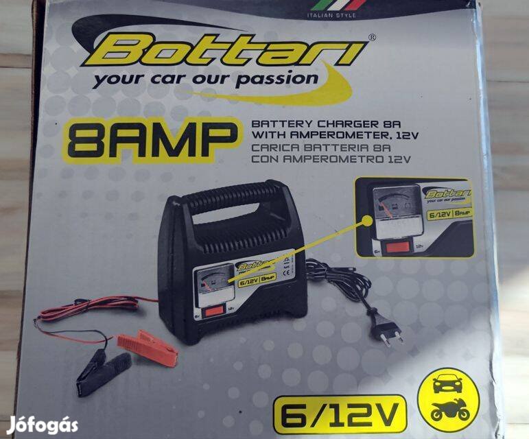 Akku töltő 6/12v 8a Bottari