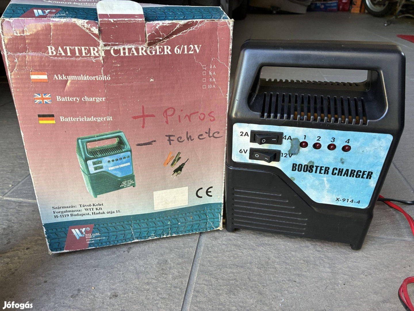 Akkumlátor töltő 6/12 volt 4 Amper dobozos