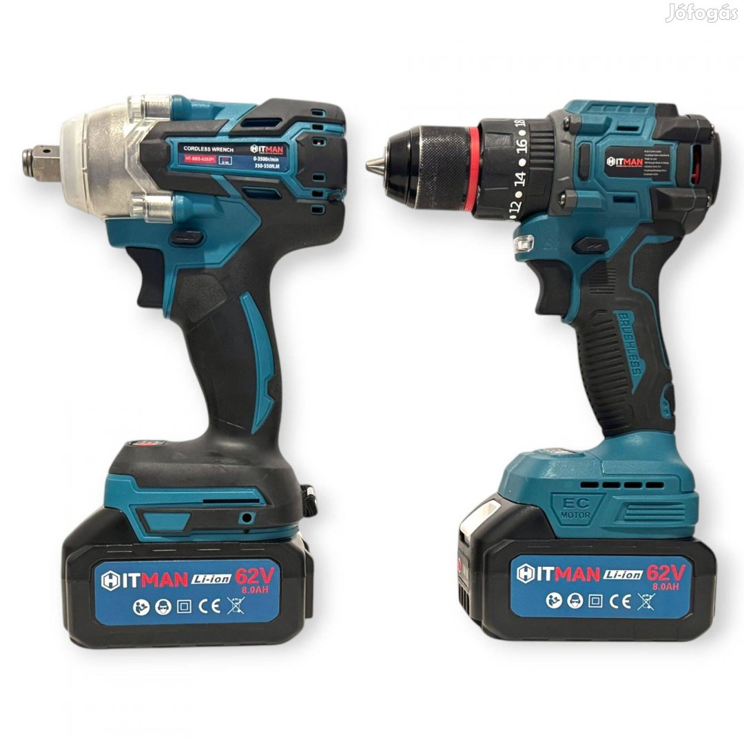 Akkumlátoros szerszámkészlet 2 akku,töltő