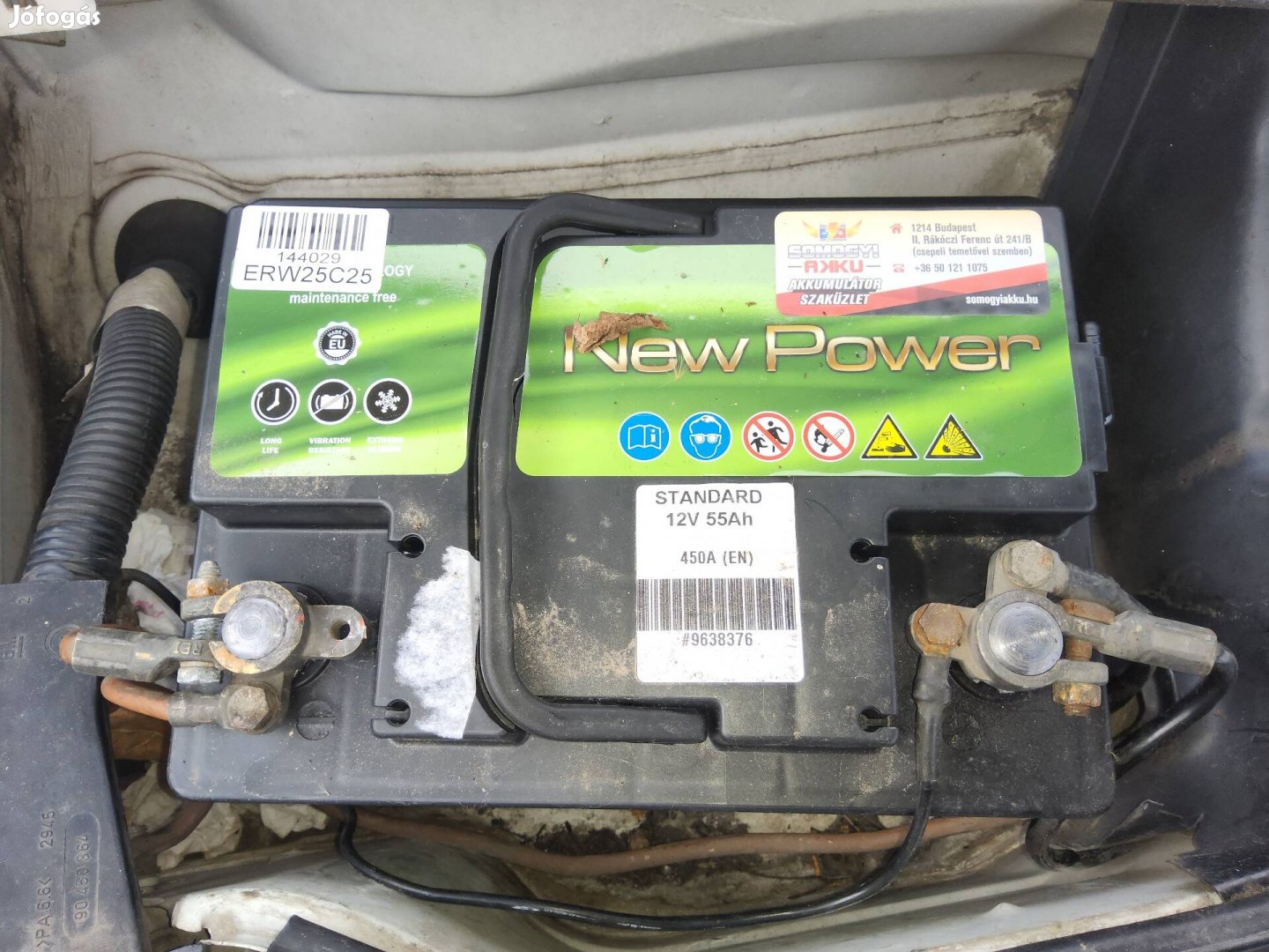 Akkumulátor 12V 55AH New Power garanciával gyári új 