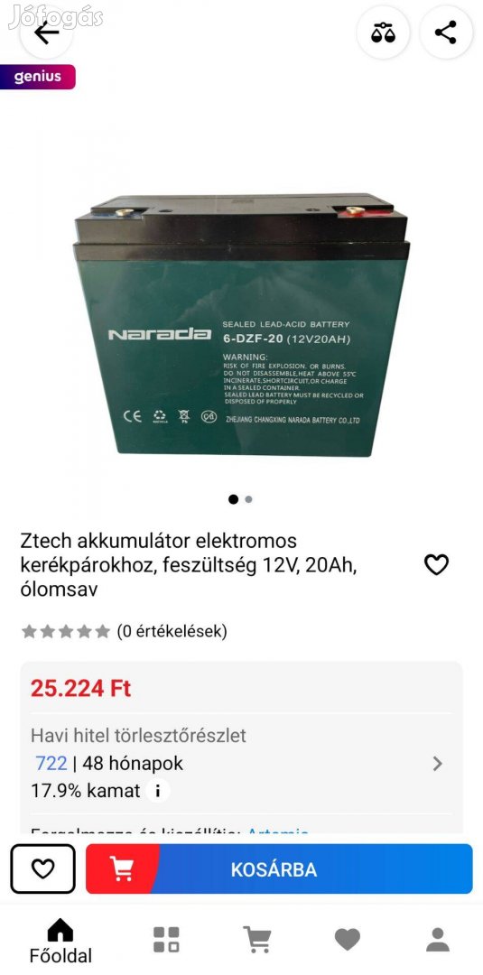 Akkumulátor 12v 20ah-ás