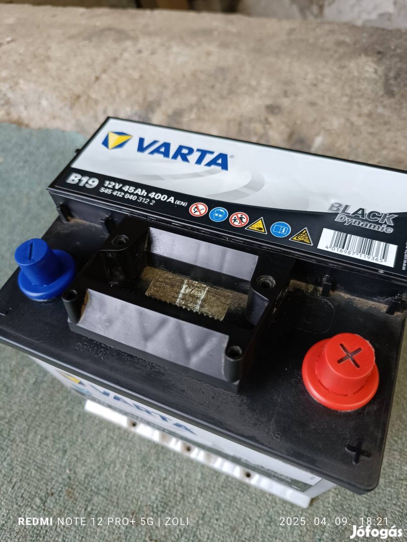 Akkumulátor 45Ah 12V hibátlan 2 éves! 