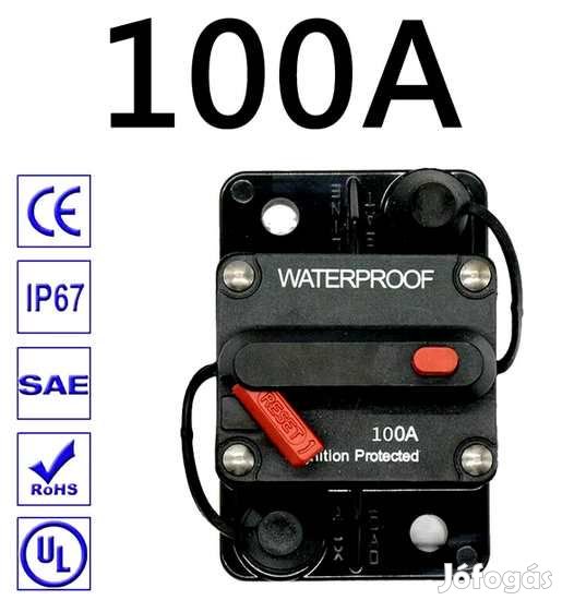 Akkumulátor Kábel Biztosíték Automata 12-48V 100A 5823