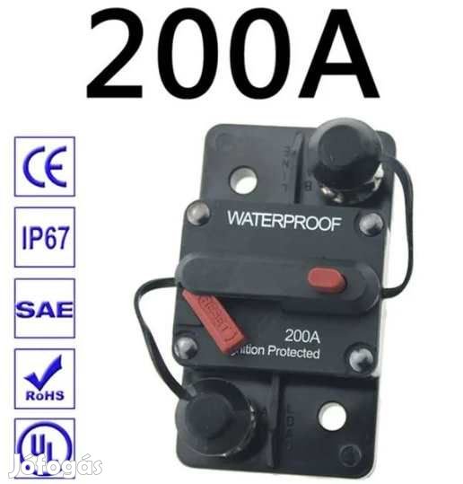 Akkumulátor Kábel Biztosíték Automata  12-48V 200A  (5717)