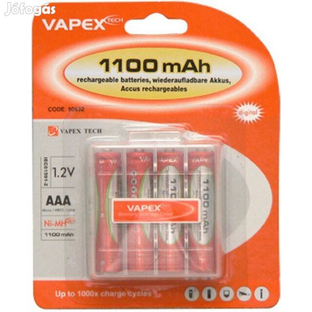 Akkumulátor : 4x 1100 mAh (AAA) Ni-MH + tartó _