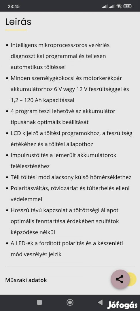 Akkumulátor töltő!