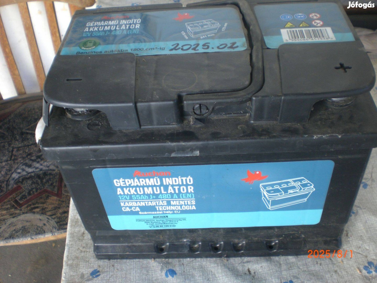 Akkumulátor új 12V 55Ah eladó !