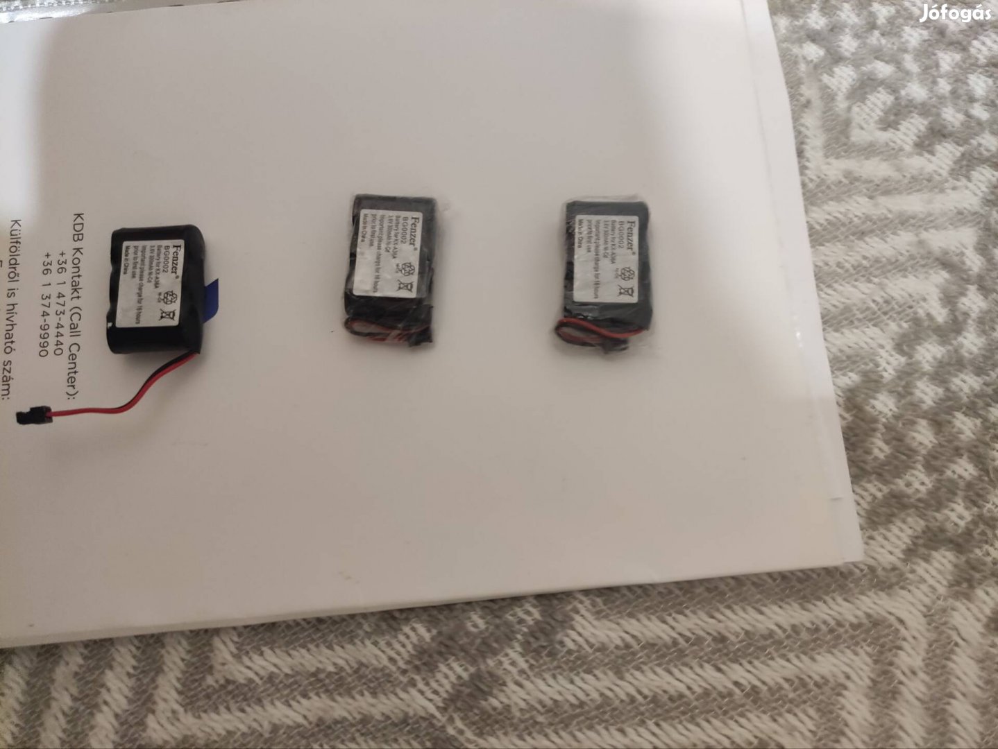 Akkumulátorok 3,6V 300mAh