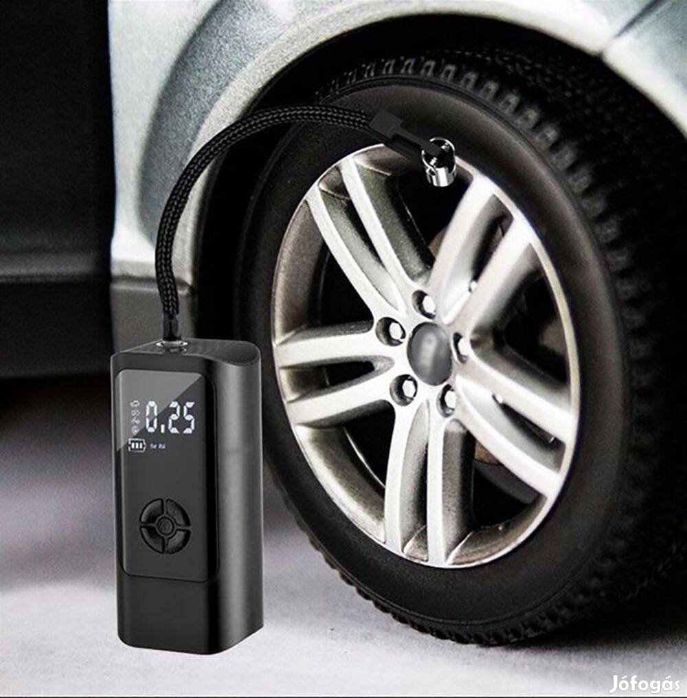 Akkumulátoros Pumpa Légkompresszor digitális elektromos 160 PSI