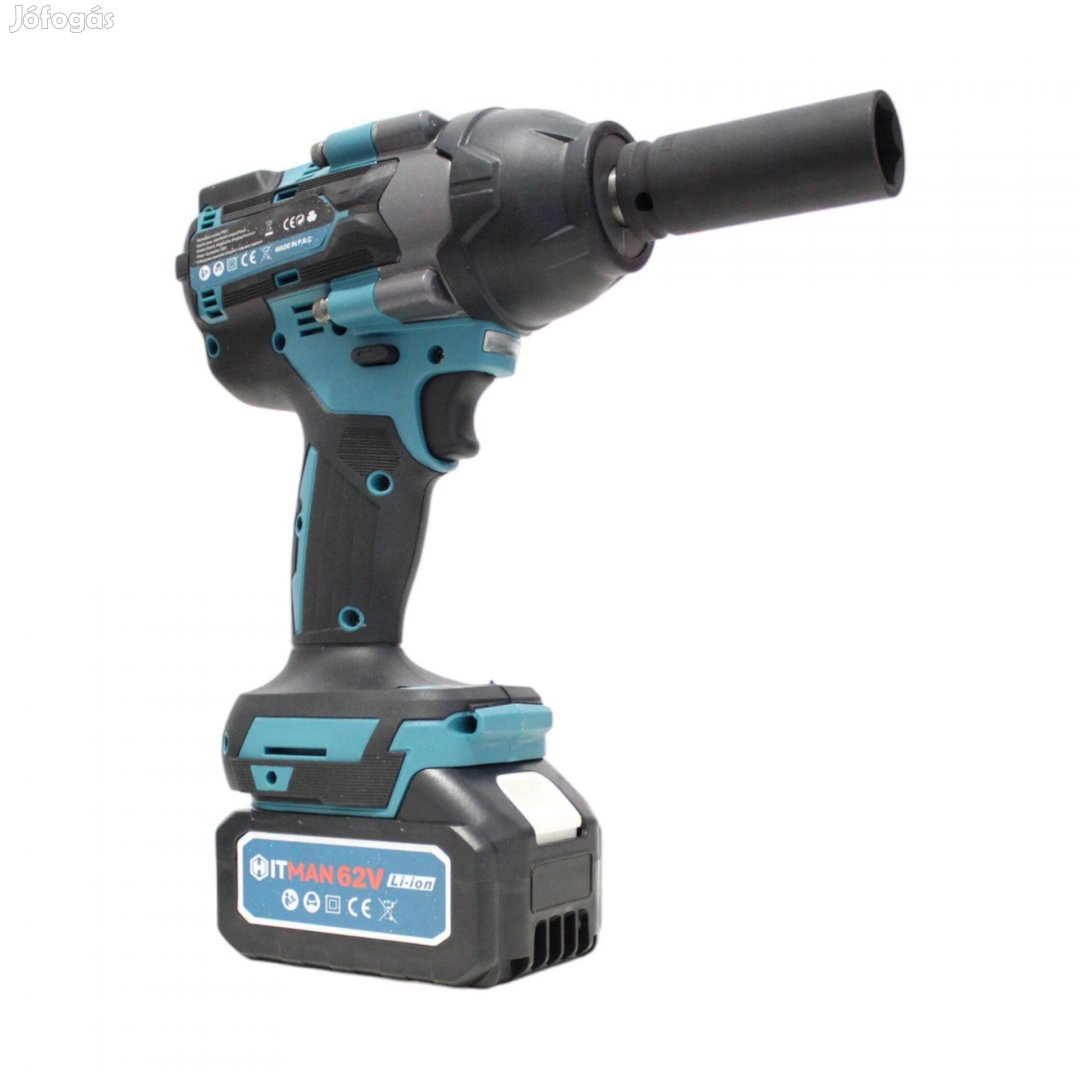 Akkumulátoros Ütvecsavarozó Kerékkulcs, 1250NM, 62V, 2