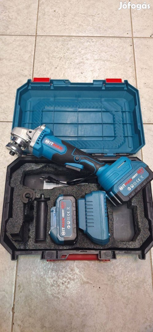 Akkumulátoros, fordulatszám szabályzós sarokcsiszoló