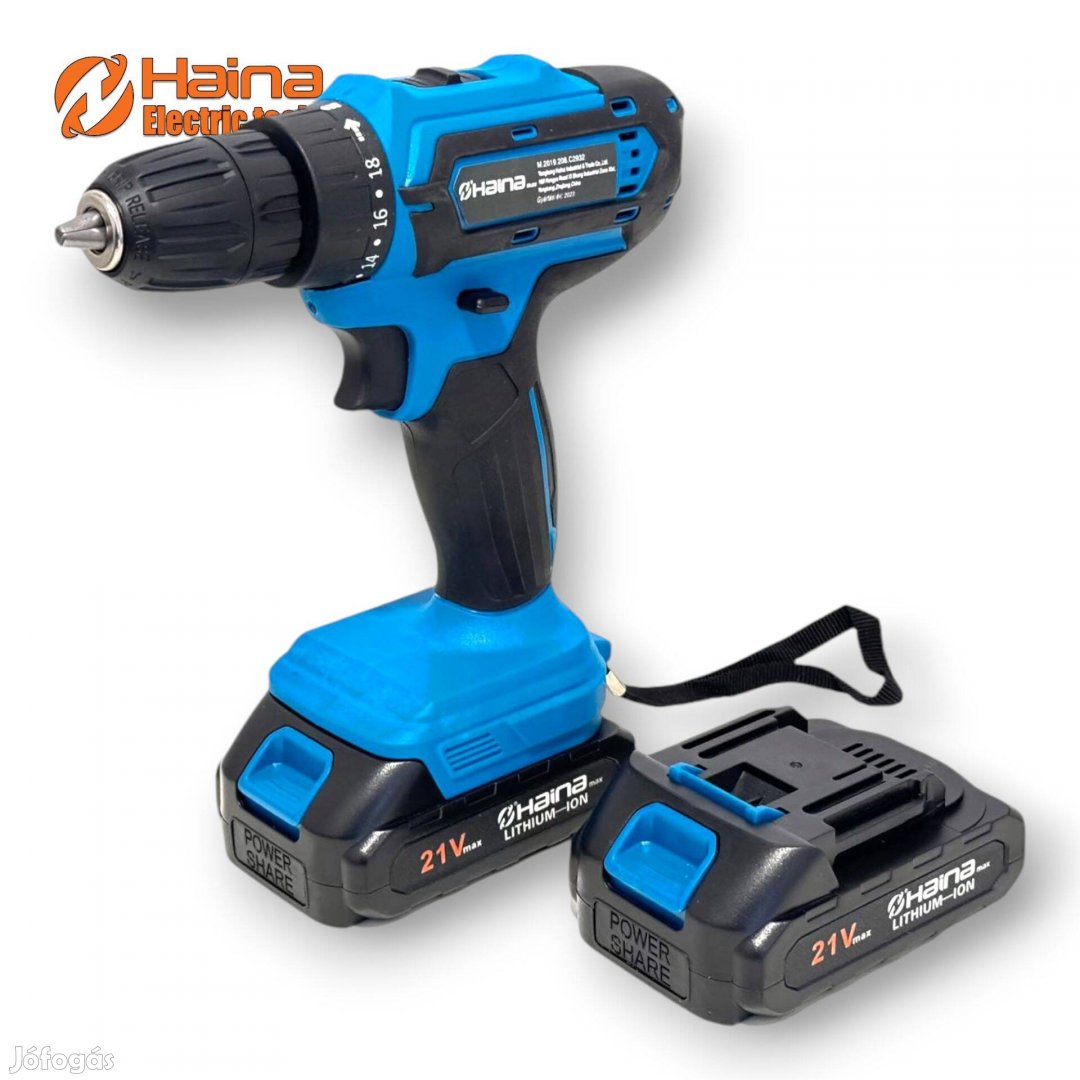 Akkumulátoros fúrógép 21V teljesítménnyel, 98 részes készlet