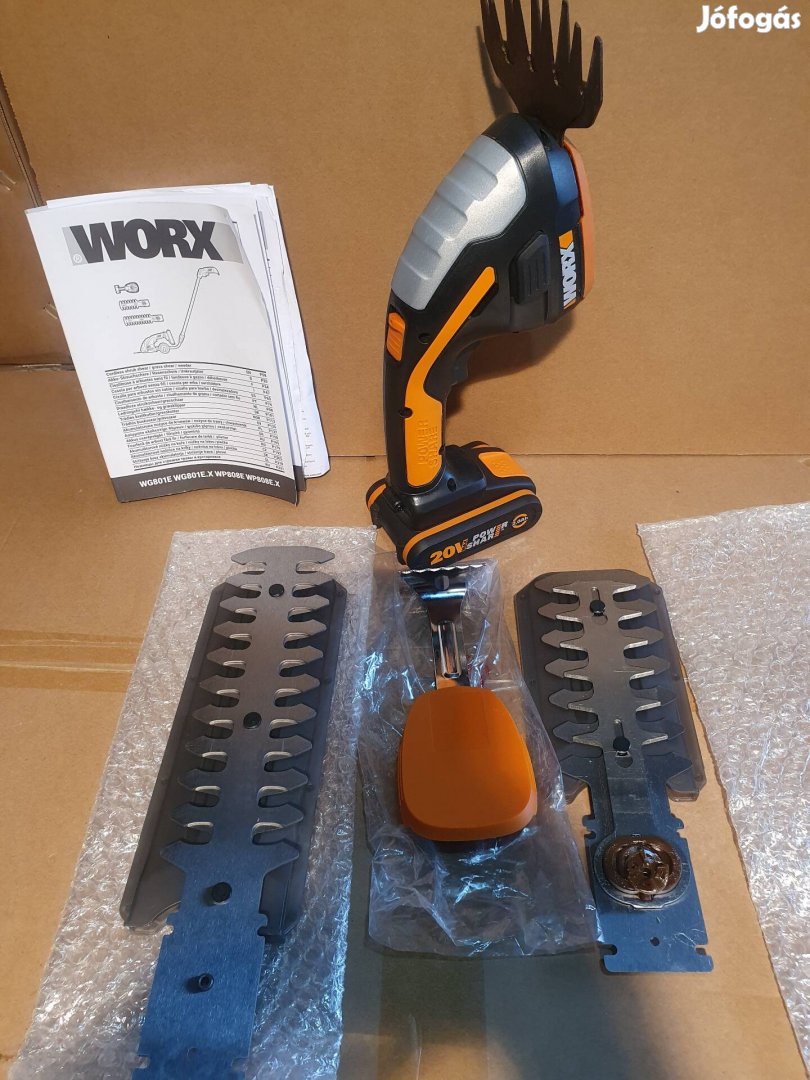 Akkumulátoros sövénynyíró Worx WG801E.5 keveset használt 