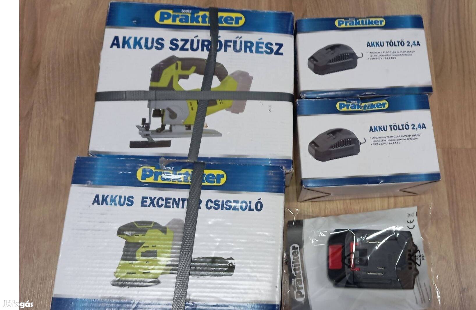 Akkumulátoros szúrófűrész, excenter csiszoló, töltővel, akksival. Új!!