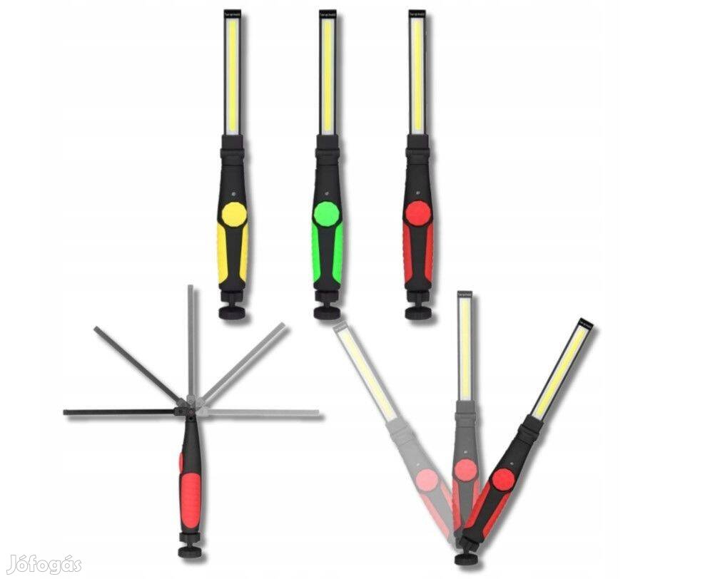 Akkus munkalámpa ledes hajlítható mágneses forgatható usb töltős