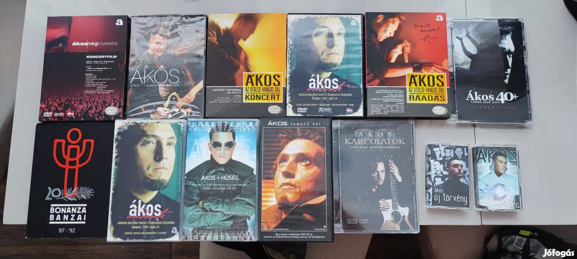 Ákos dvd és VHS csomag