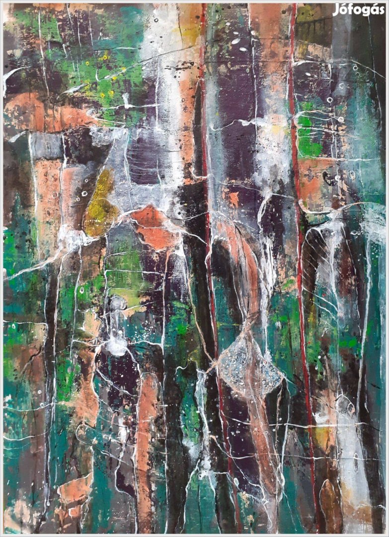 Akrilfestmény keretben az alkotótól