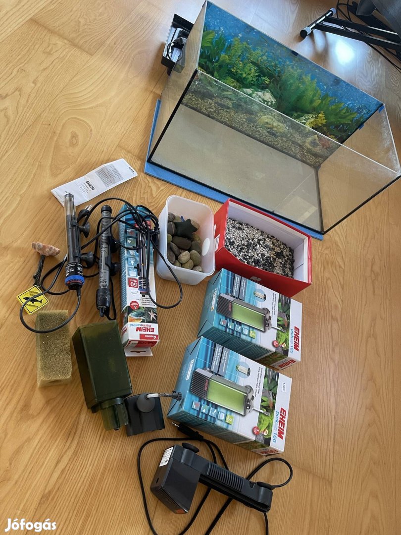 Akvárium Aquarium 60L 60x30x30 szett kiegészítőkkel komplett 