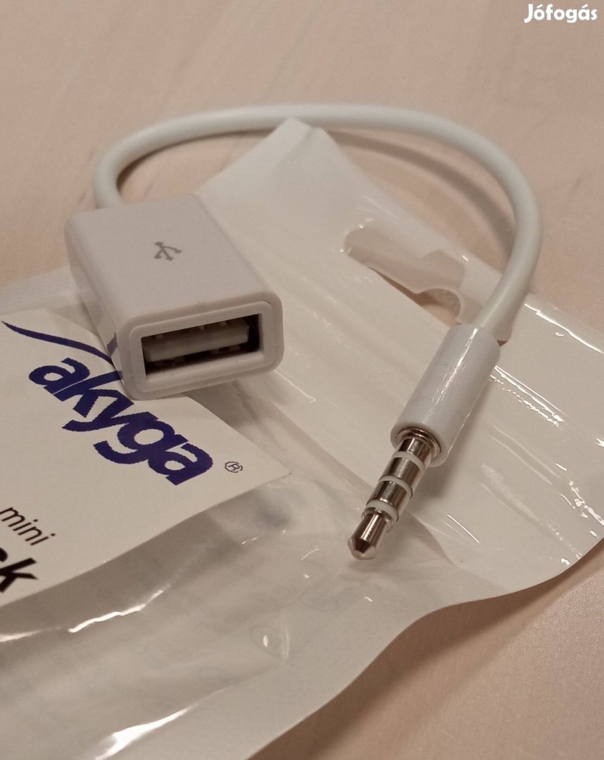 Akyga AK-Ad-24 mini Jack USB-A adapter