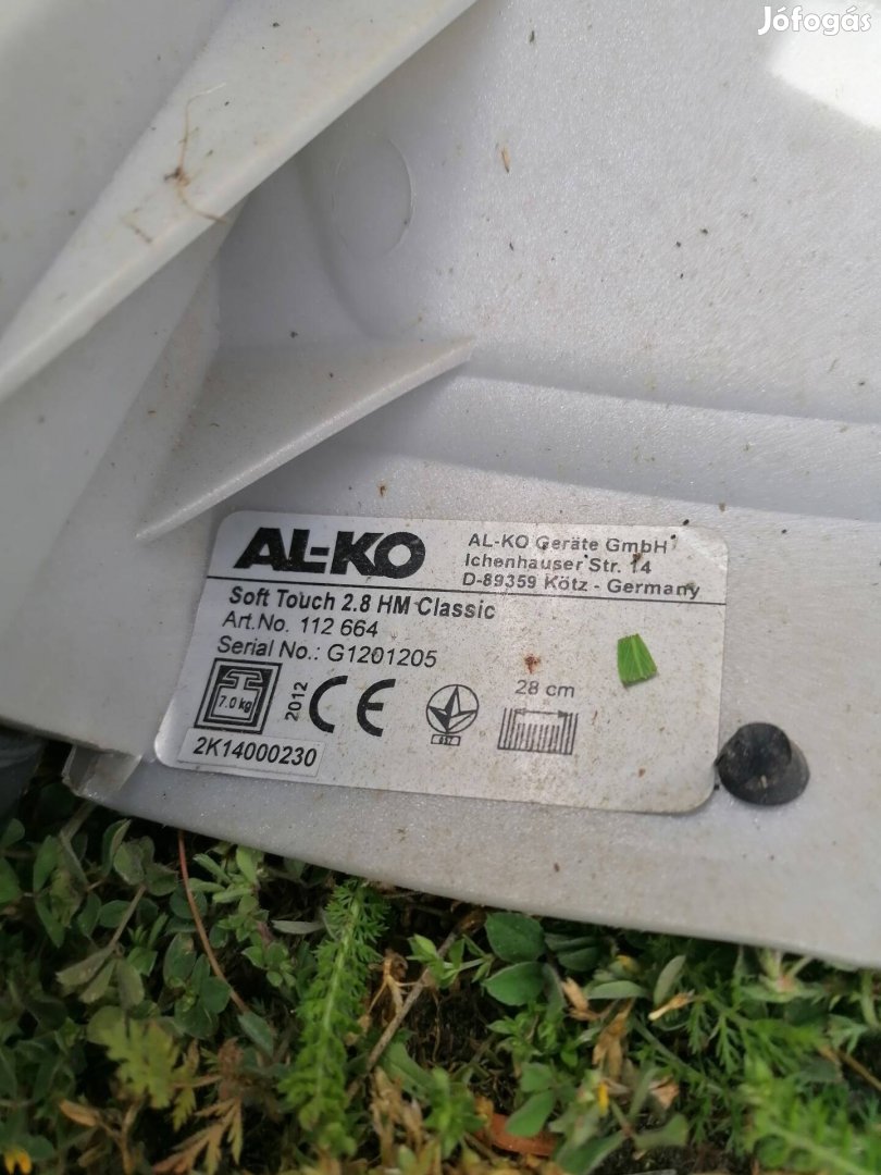 Al-ko kézi suhanó fűnyíró