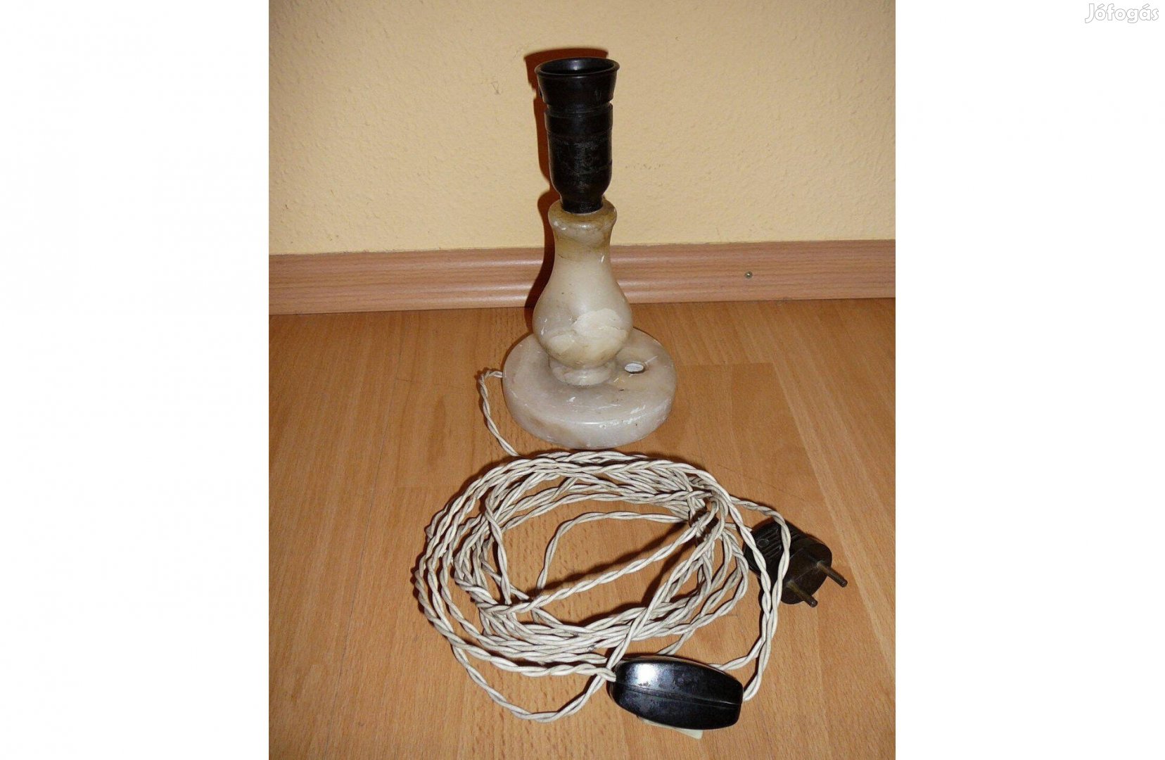Alabástrom, asztali lámpatest 40-es évek, használható